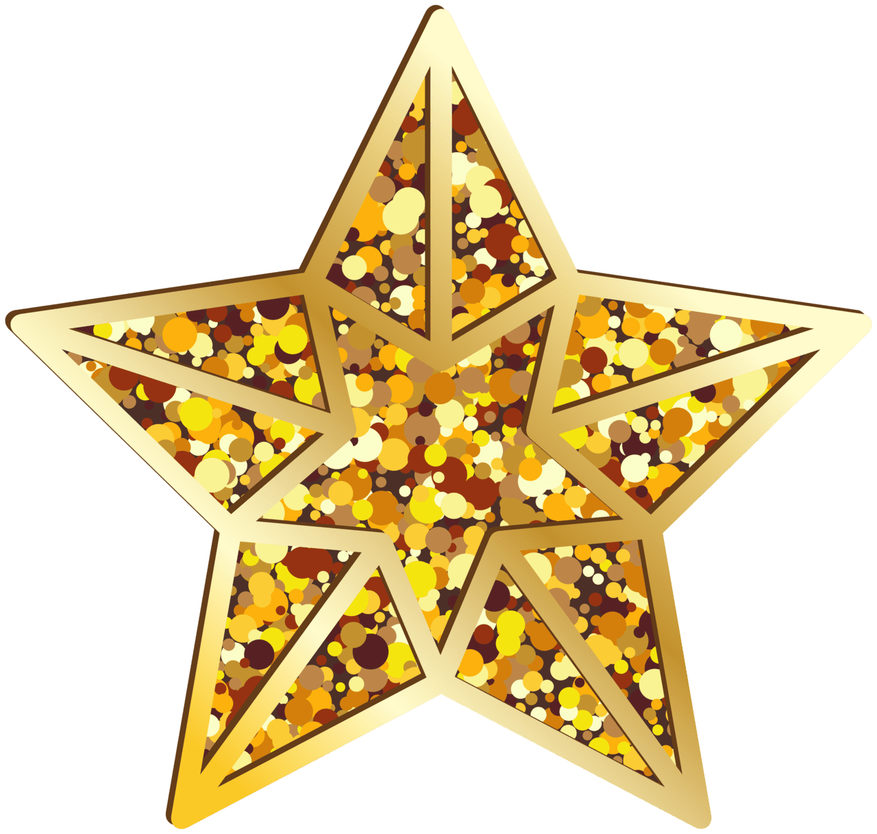 Star gold clipart vector