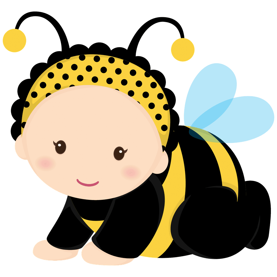 Bee pin page clipart image 2