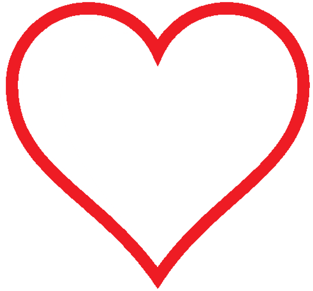 Heart red hollow valentine clipart best photo