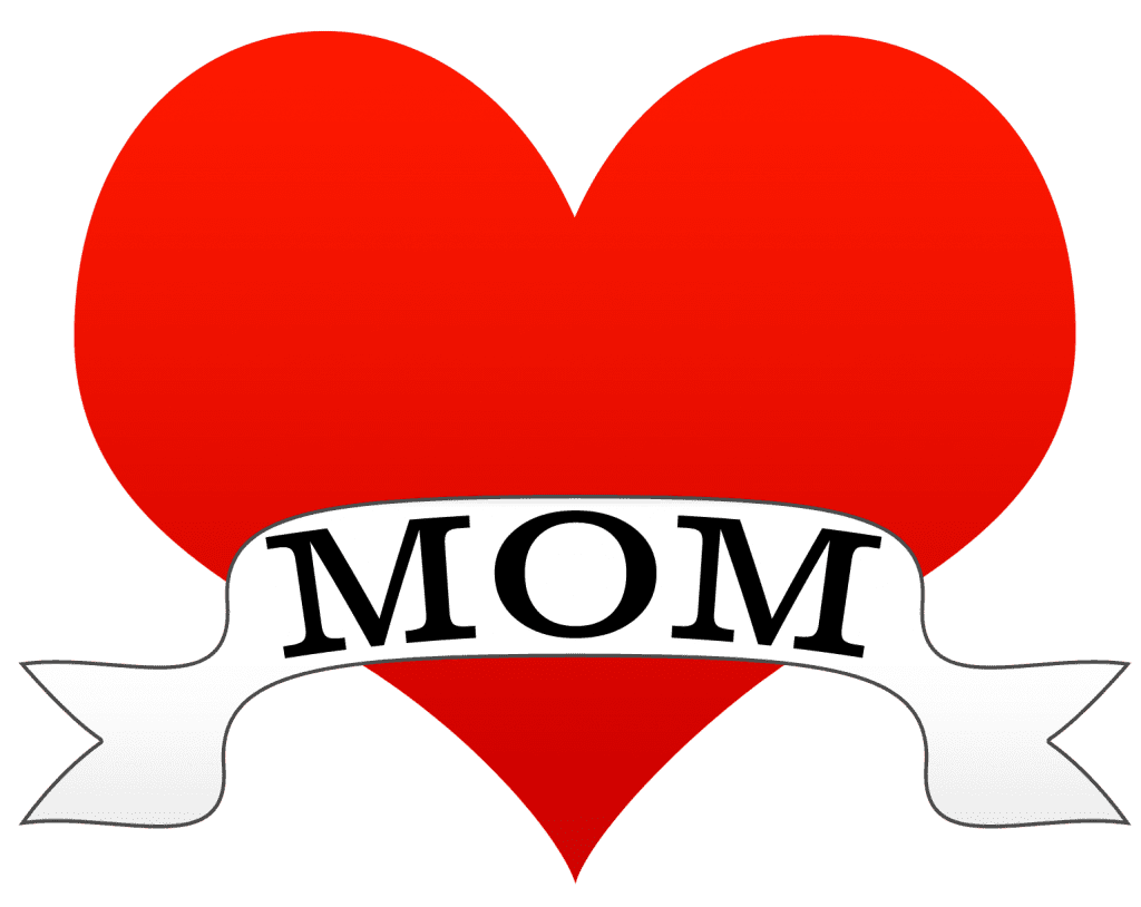 Mom heart tattoo style clipart transparent