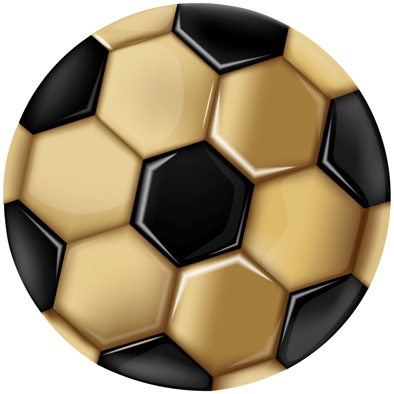 Football soccer ball gold image clipart