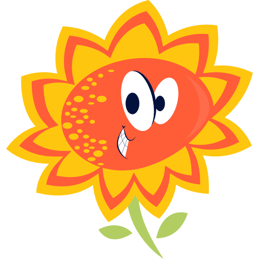 Sun flower sticker nature stickers to clipart clip art