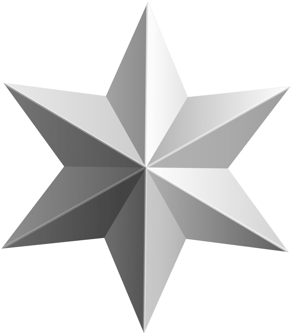 Silver star clipart image 2