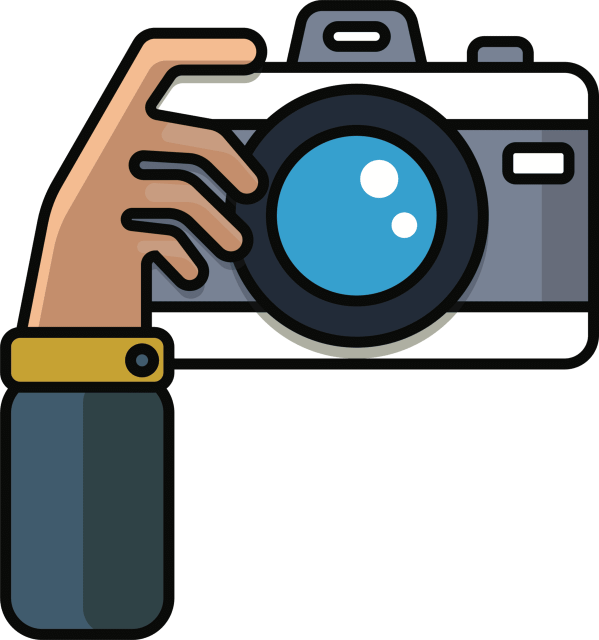 Simple poloroid camera draw art clipart free