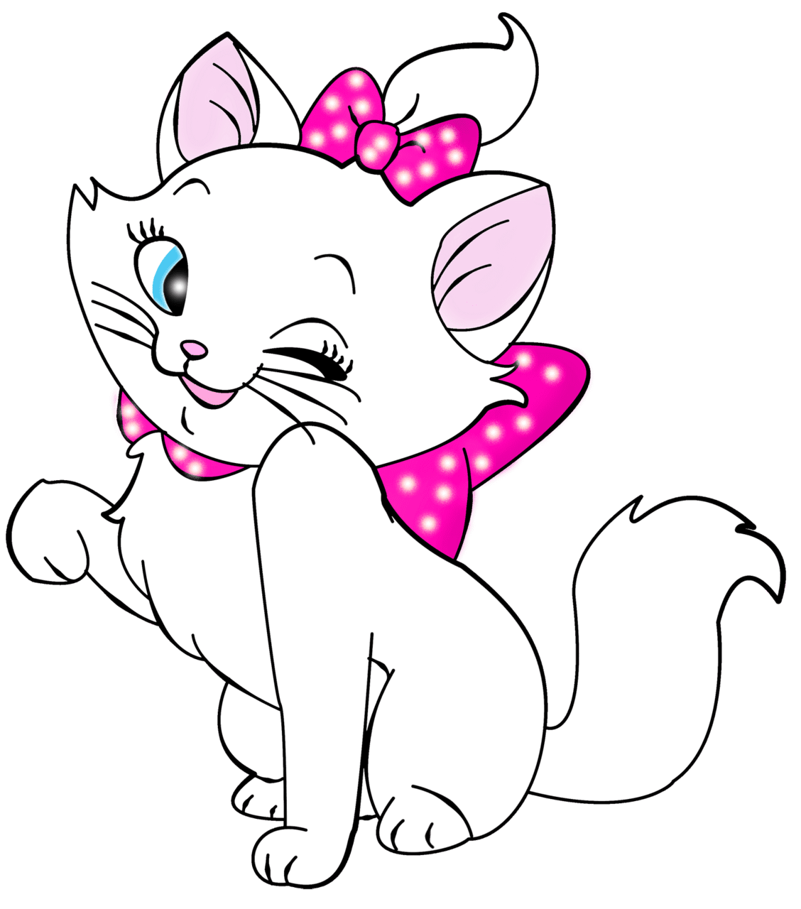 Cat white kitten cartoon clipart photo