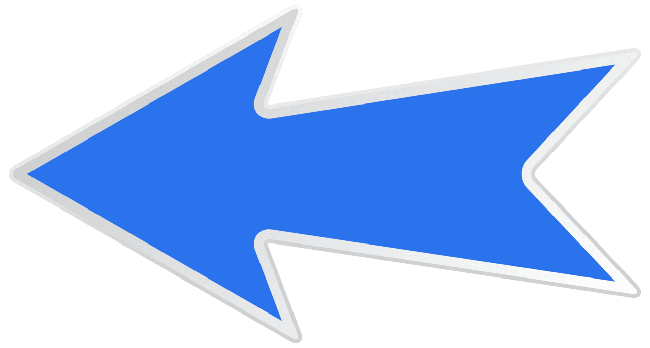 Blue left arrow clipart image