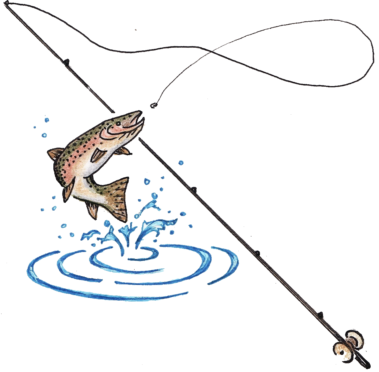 Fish ing pole images about lures and rods clipart