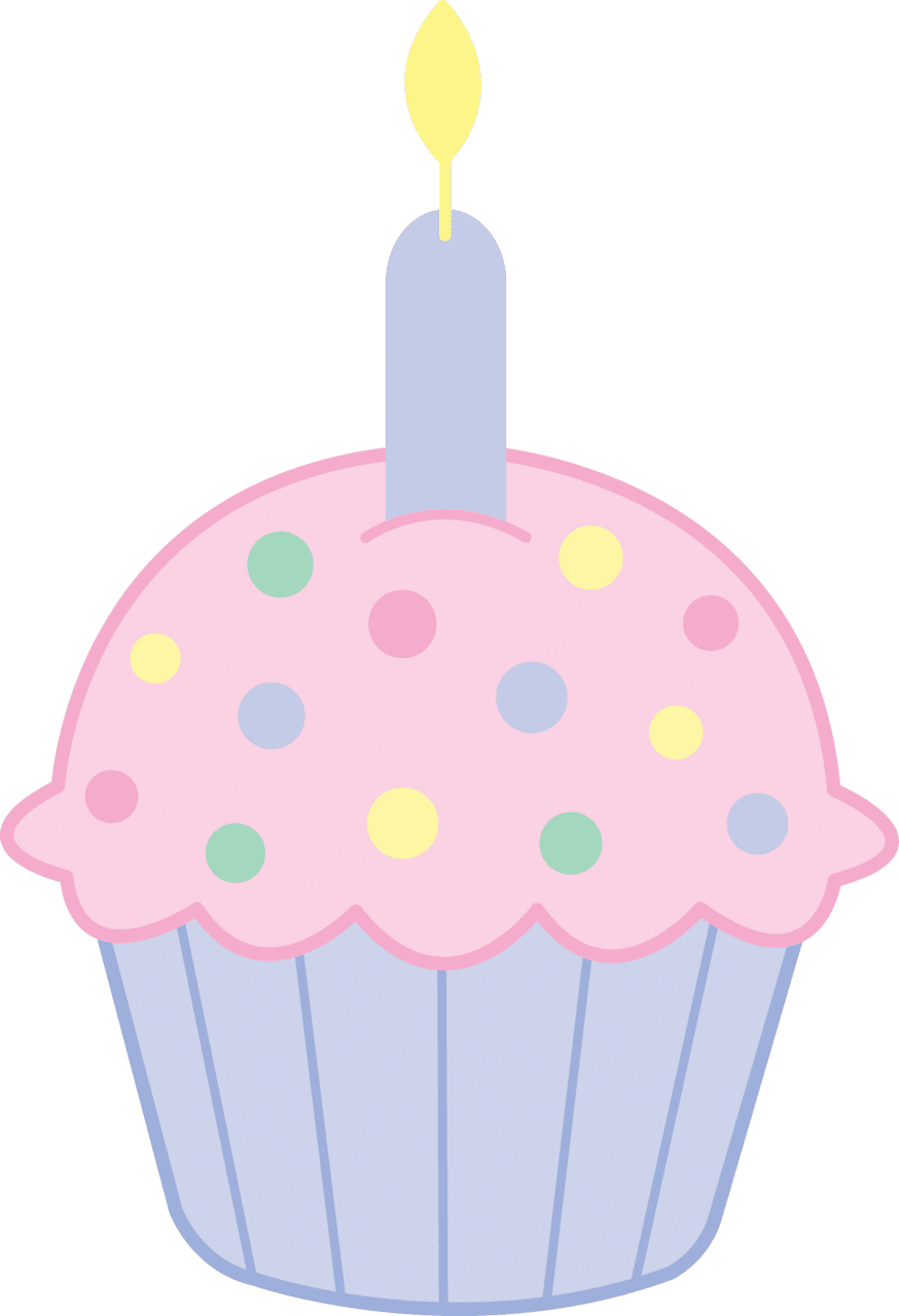 Happy birthday cupcake clipart pictures