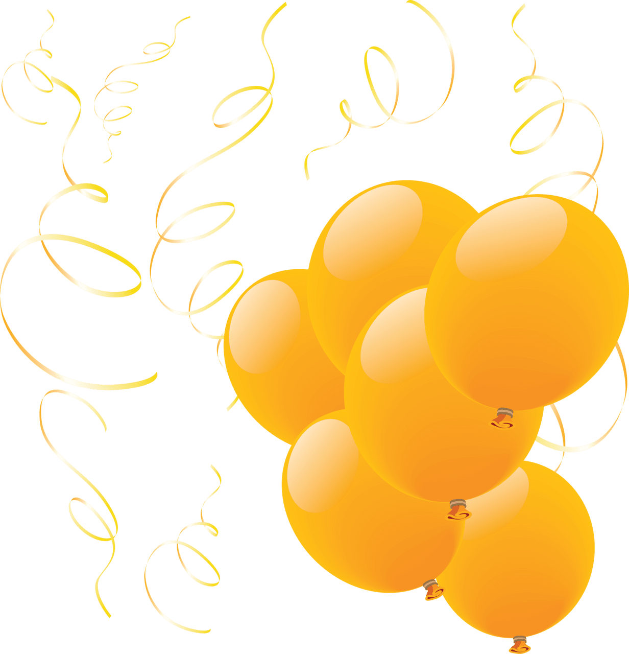 Many yellow balloon clipart clip art