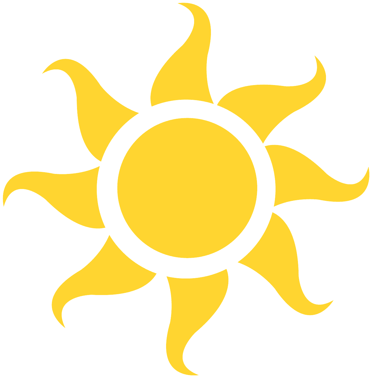 Sun vector silhouett creazilla clipart