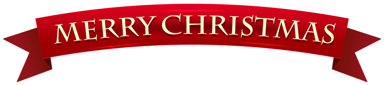 Banner merry christmas clipart image