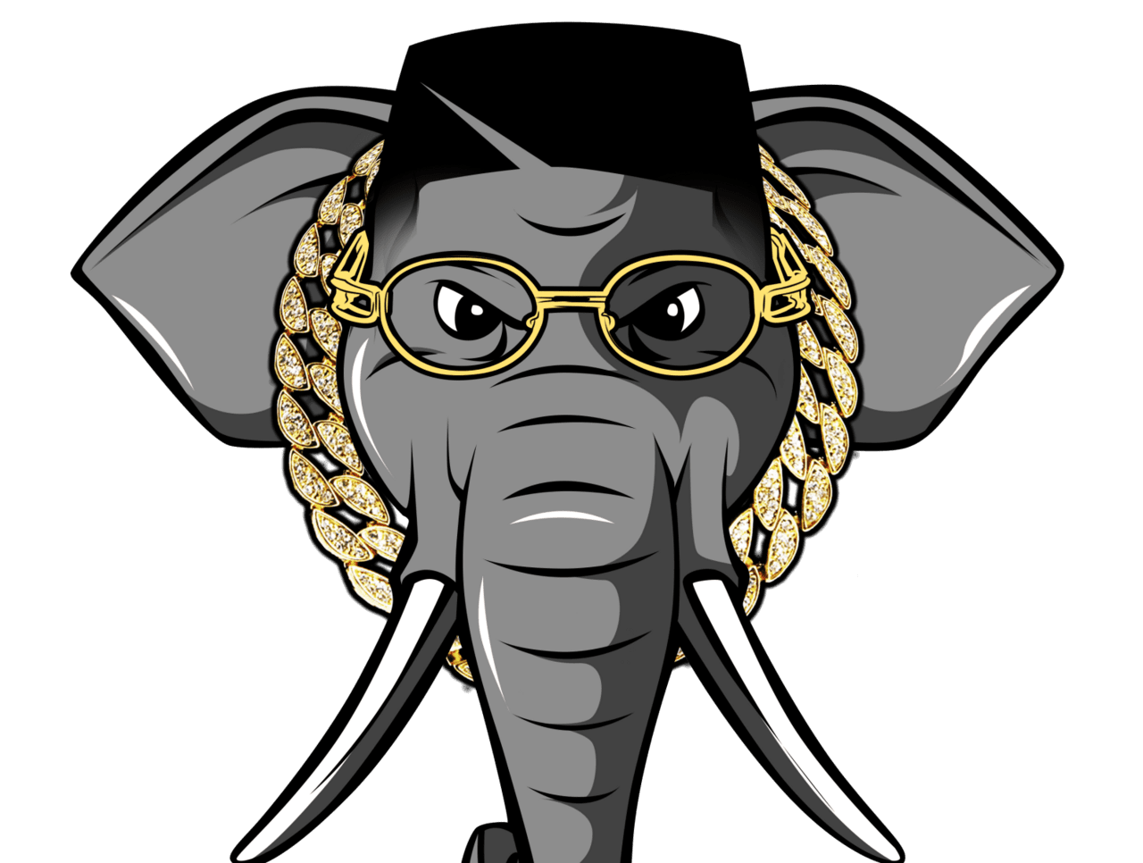 Dope elephant clipart logo