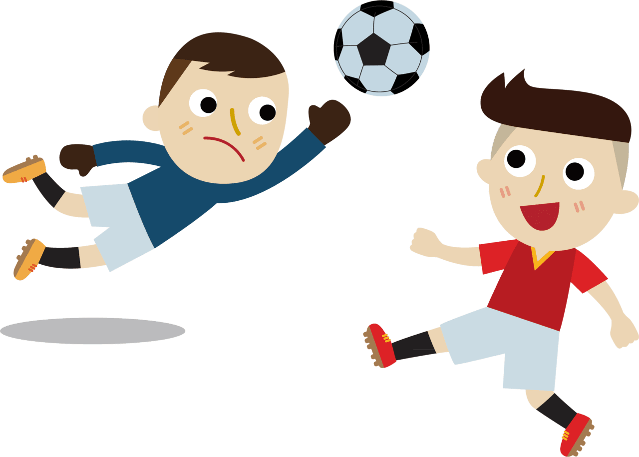 Soccer ball football cartoon kids play animation full size see clipart vector