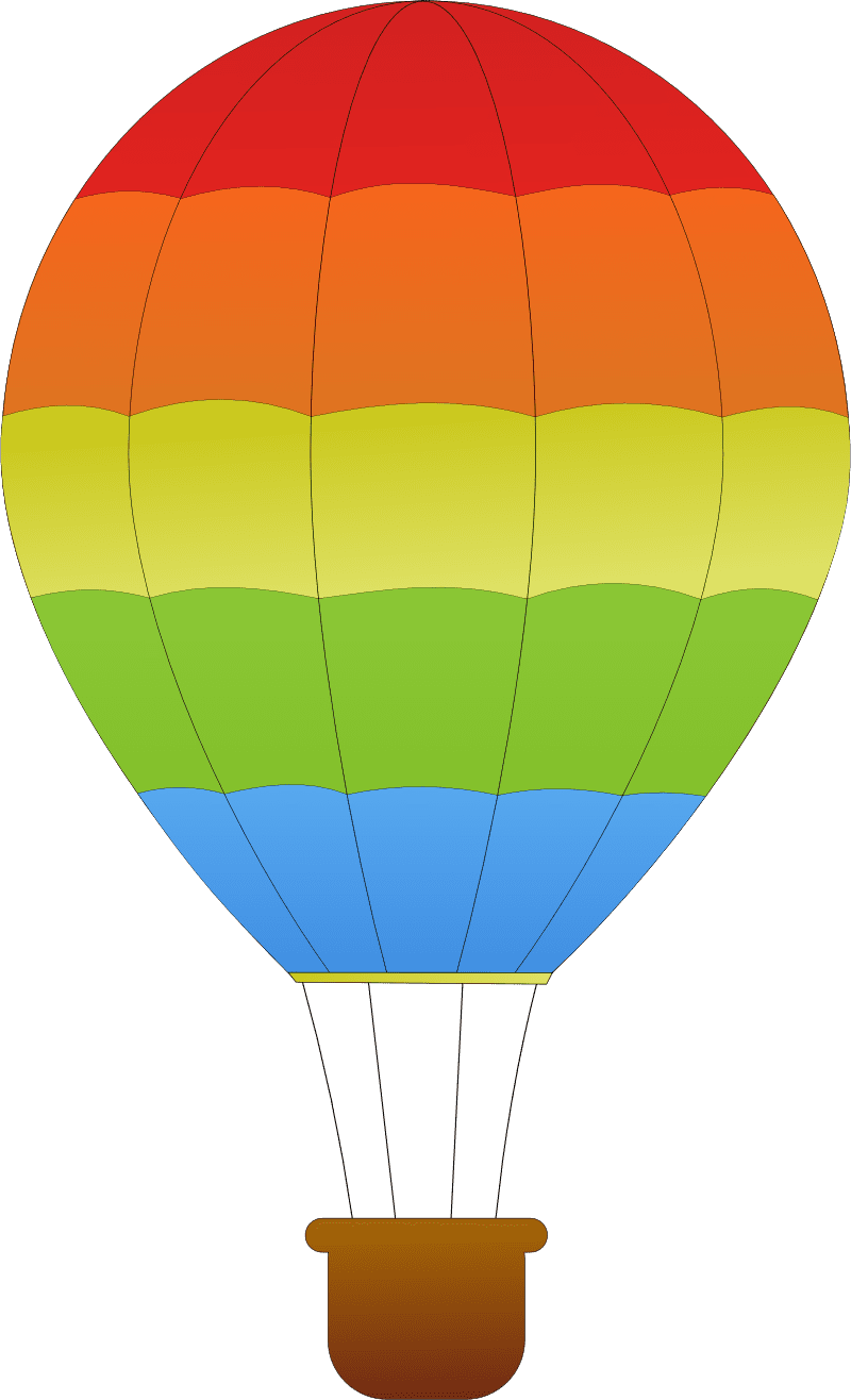 Horizontal striped hot air balloon clipart best picture