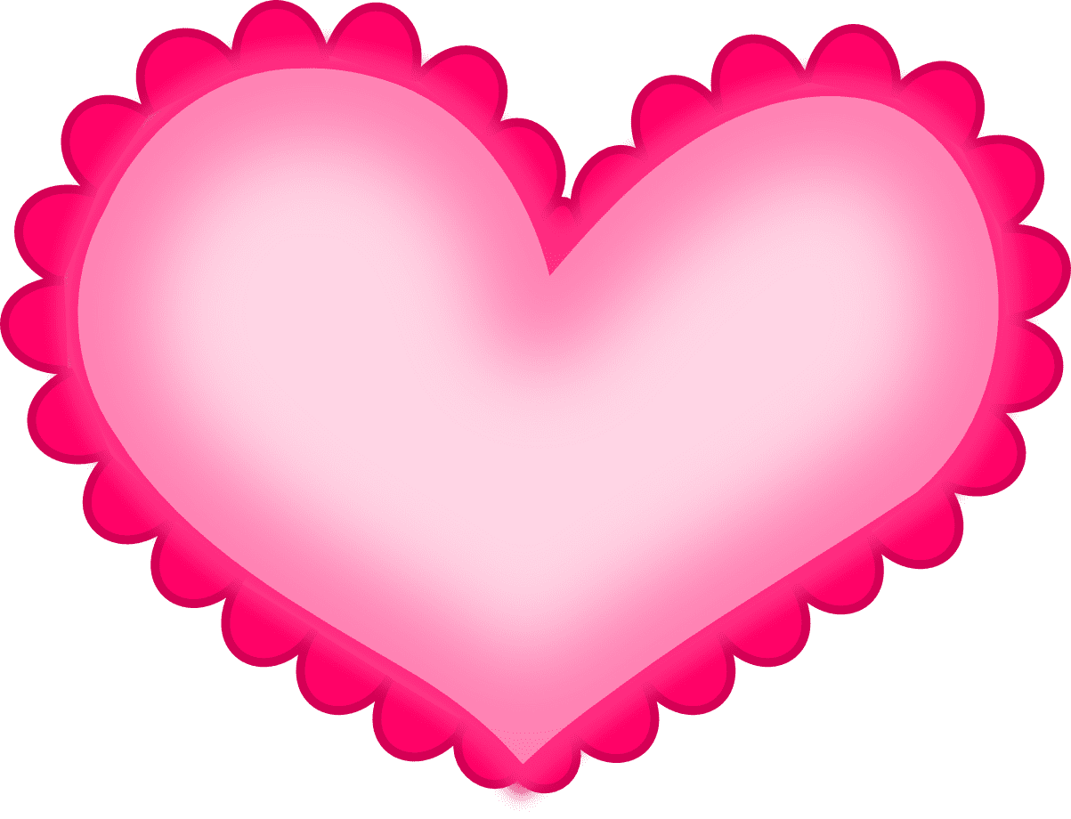 Hot pink heart clipart vector