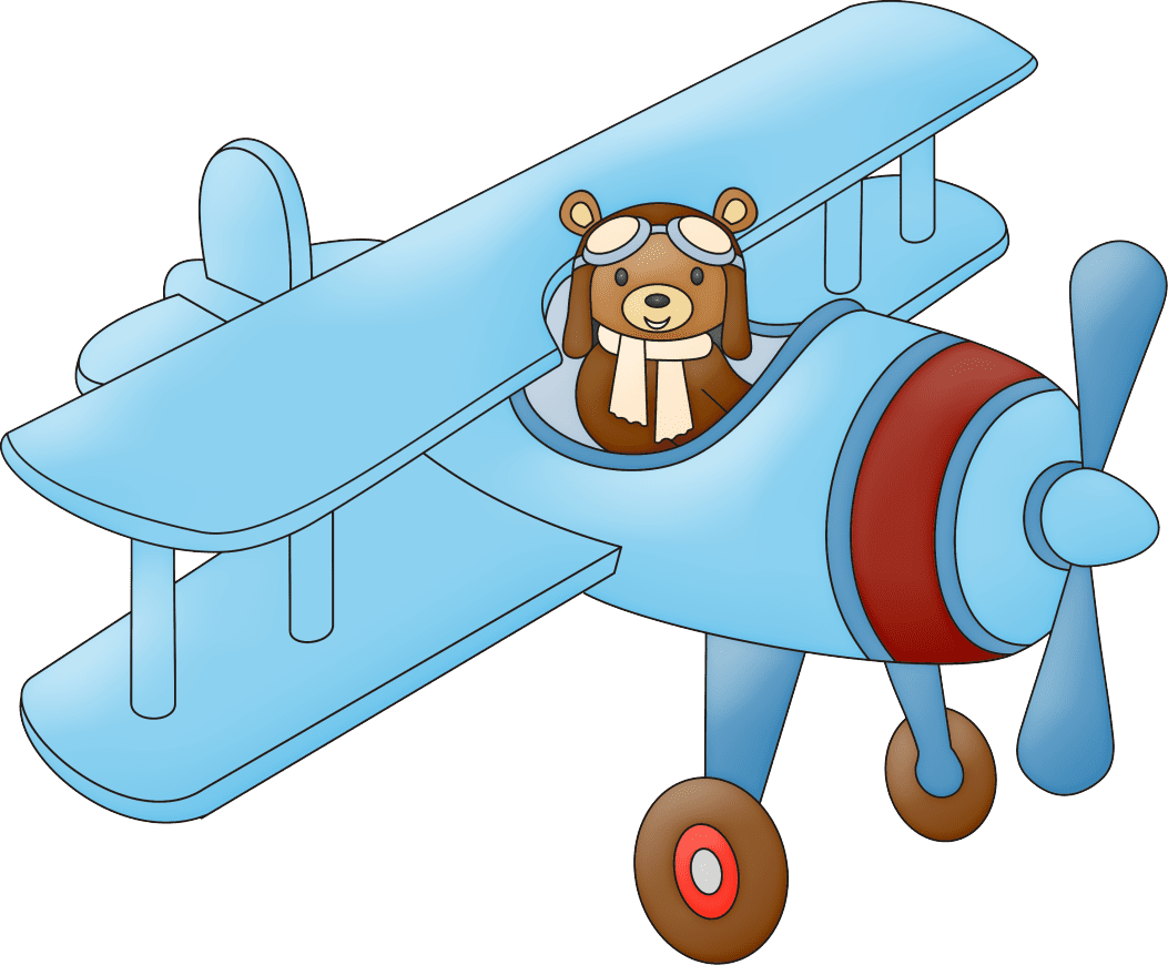 Airplane osito aviador clipart picture