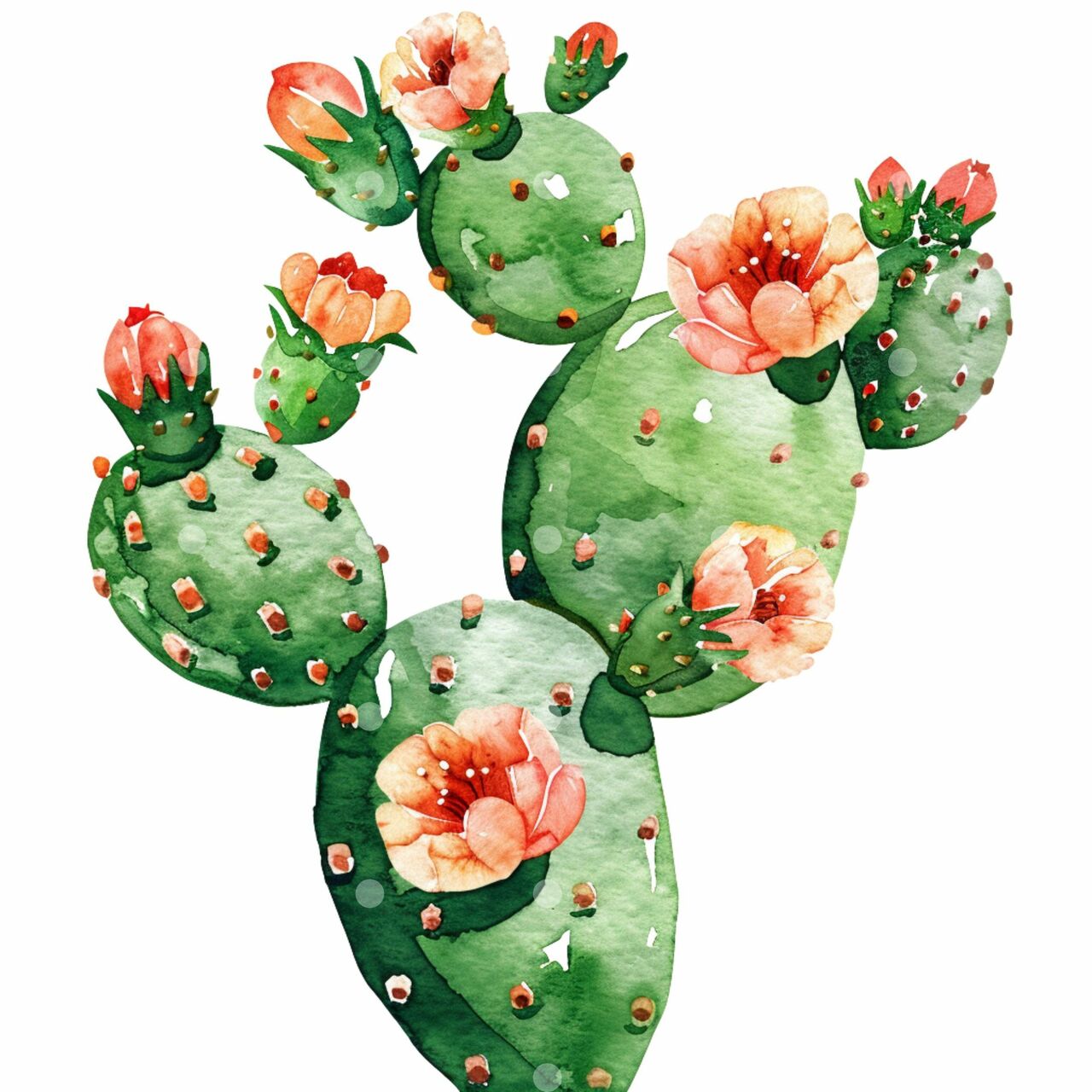 Watercolor cactus cliparts clipart pr table image for craft