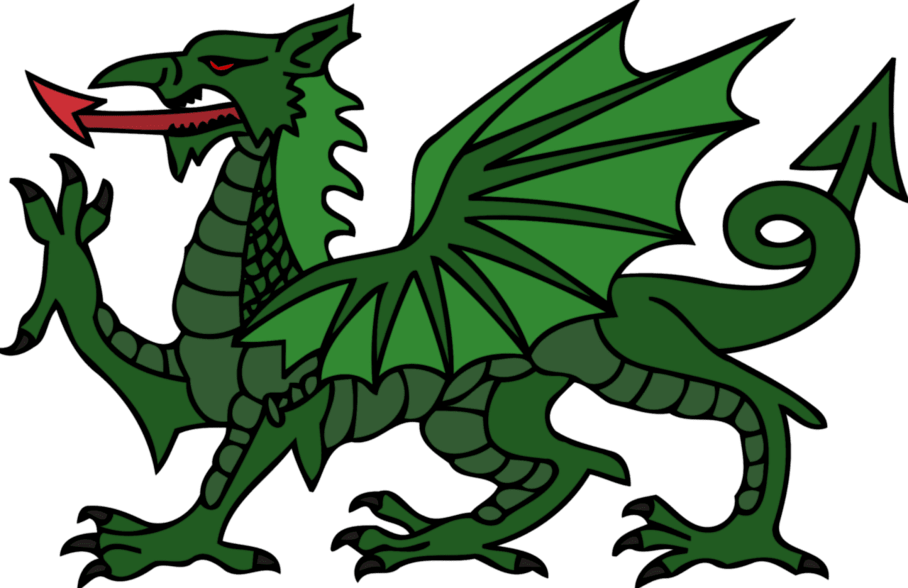 Stylised dragon colour clipart vector