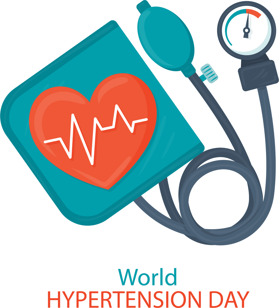 Stethoscope hypertension day vector img clipart