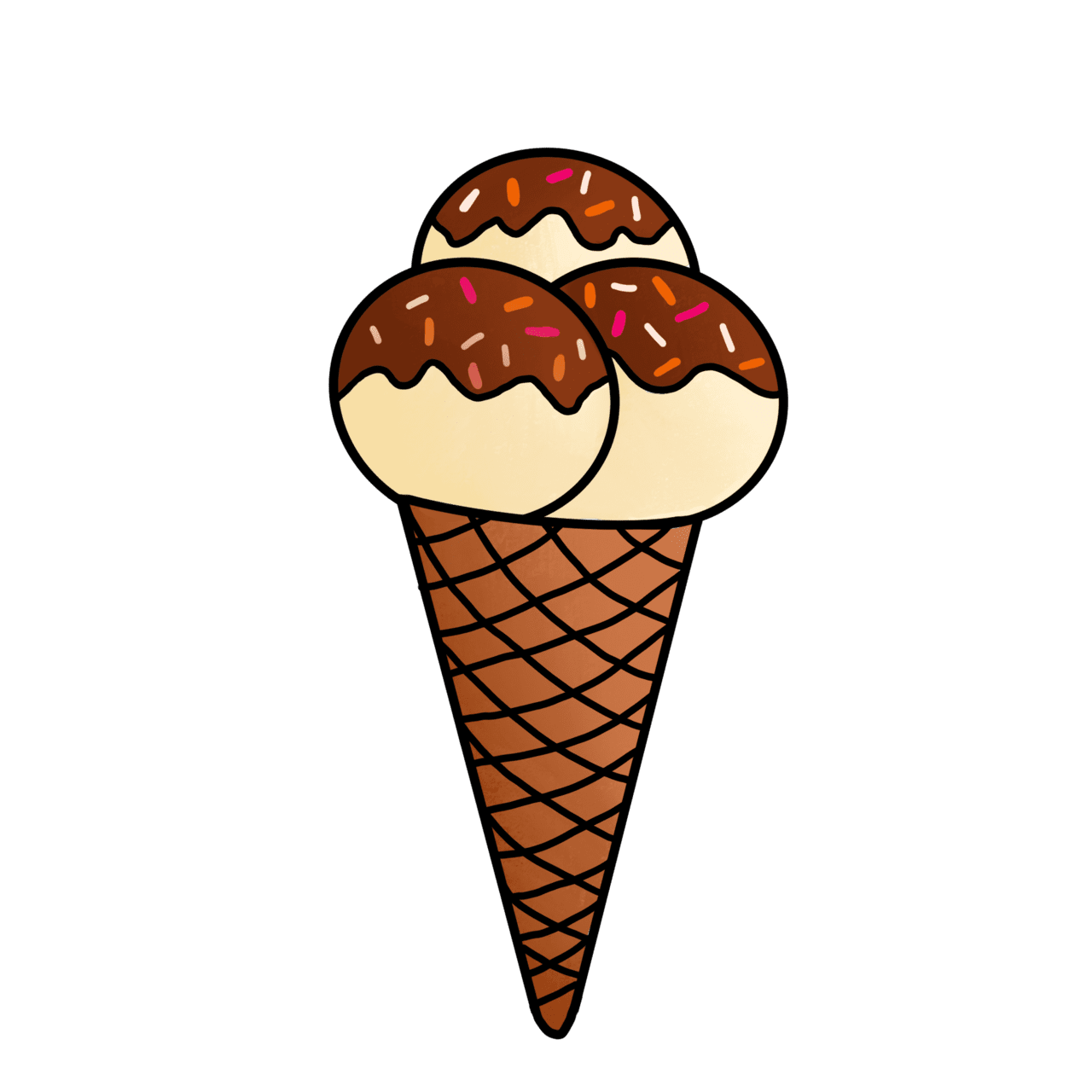 Vanilla ice cream clipart background