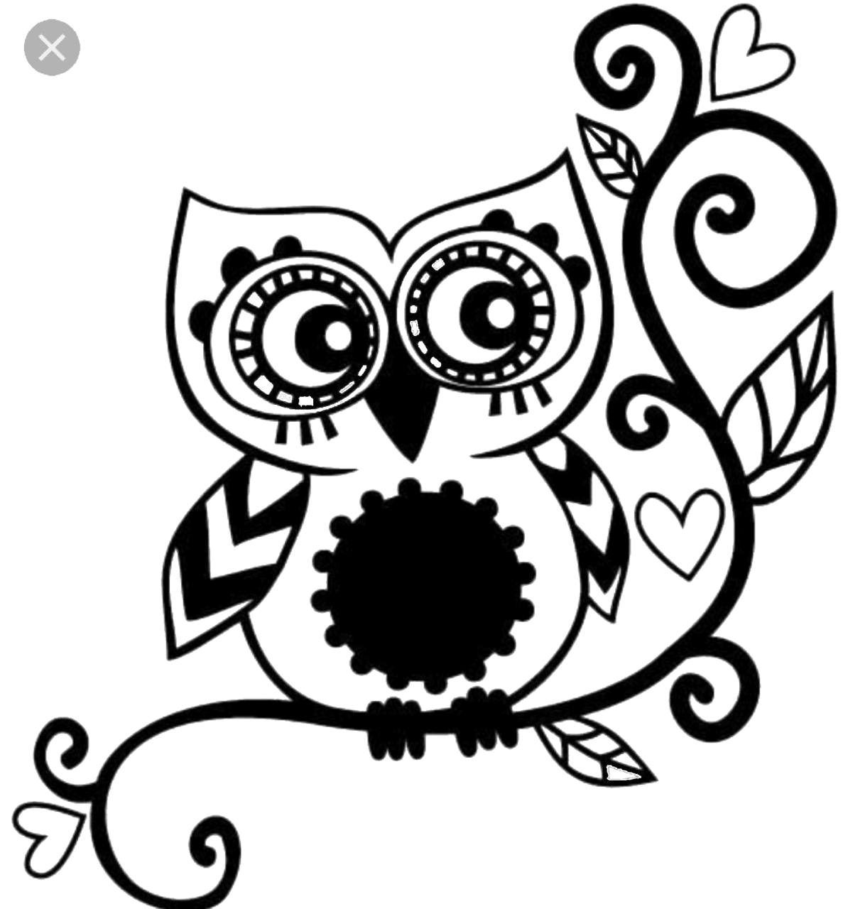 Owl stencil tattoo art clipart free