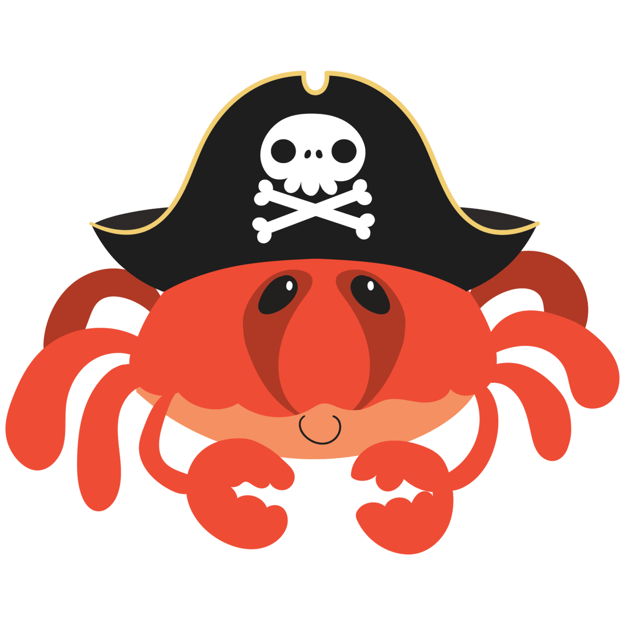 Crab pin page clipart vector