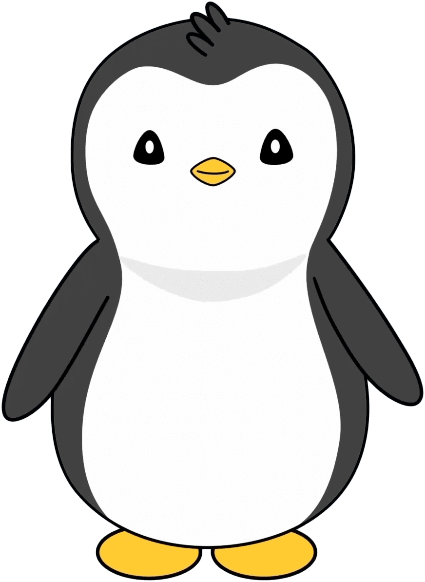 Black pudgy penguin clipart free