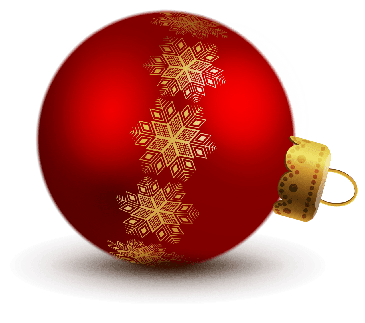 Christmas ornament red ball ornaments clipart image