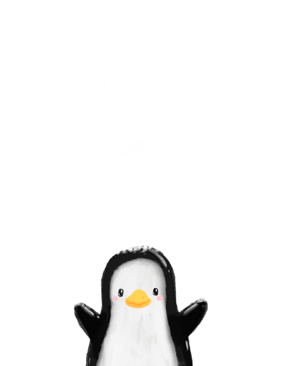 Cute penguin in snow clipart free