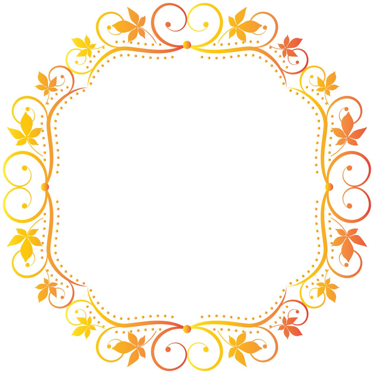 Fall border frame clipart image