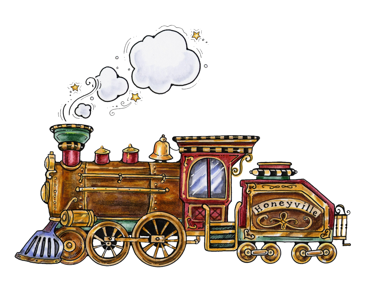 Train pin page clipart clip art