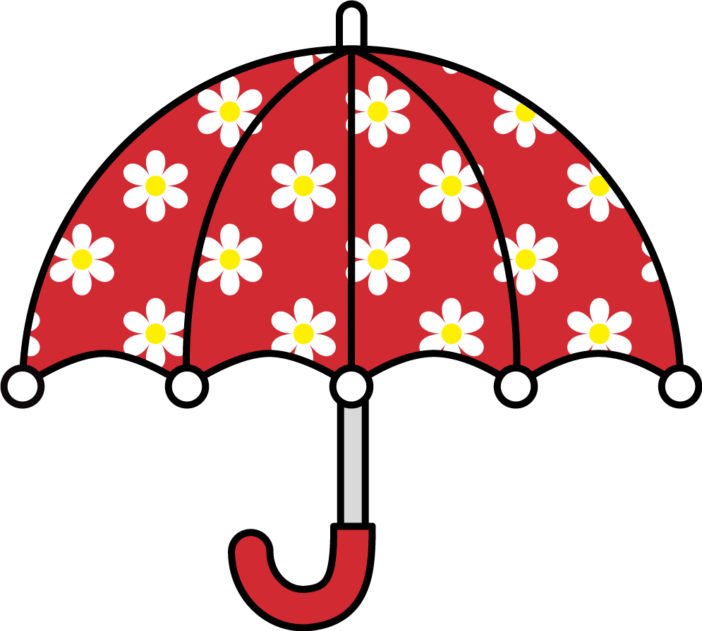 Umbrella pin page clipart image 6