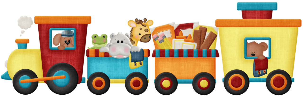 Cute animals train printable clip clipart transparent