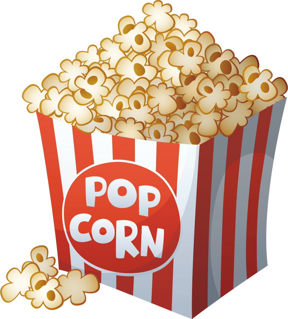 Food popcorn vector cartoon film drawing hd clipart