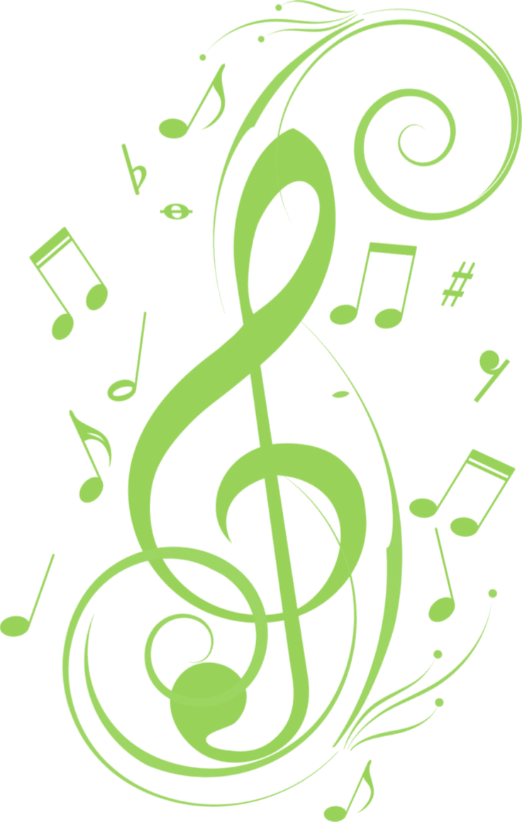 Music note green musical notes clipart free