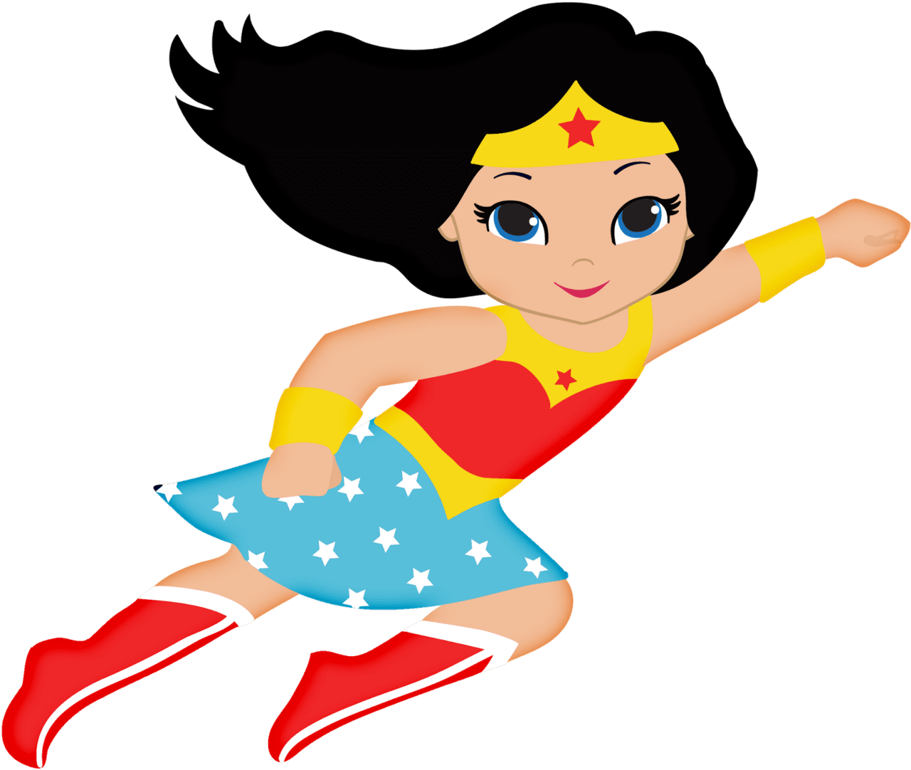 Cheer wonder woman baby clipart transparent