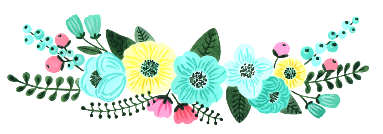 Floral pin page clipart photo