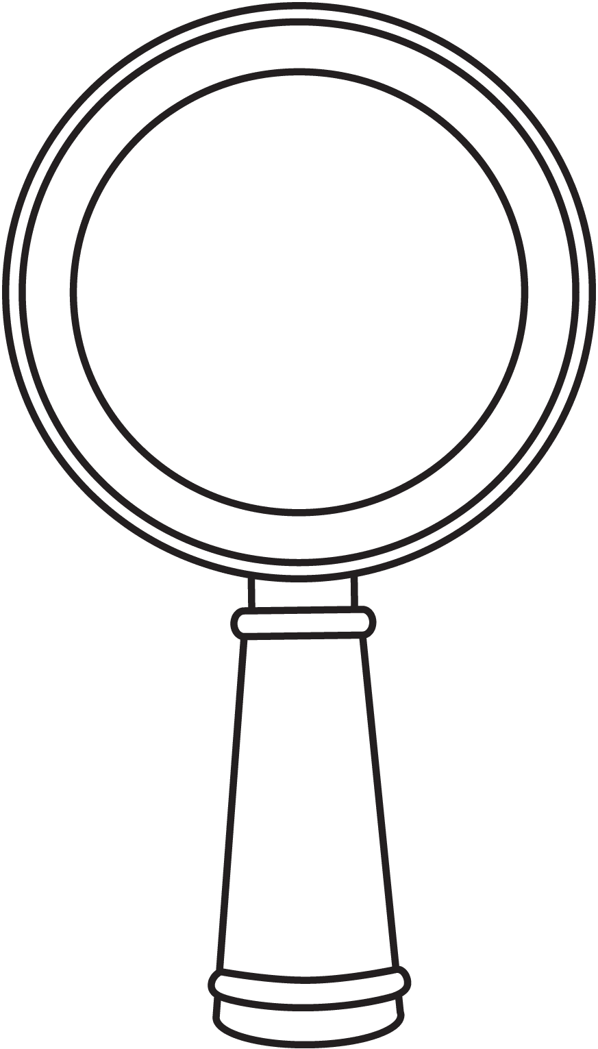 Magnifying glass pin page clipart transparent