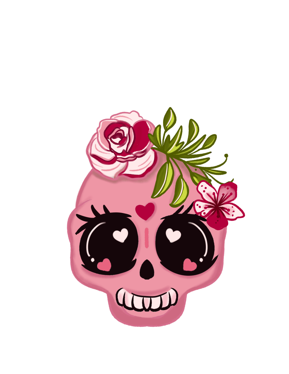 Baby sugar skull sublimation clipart design image