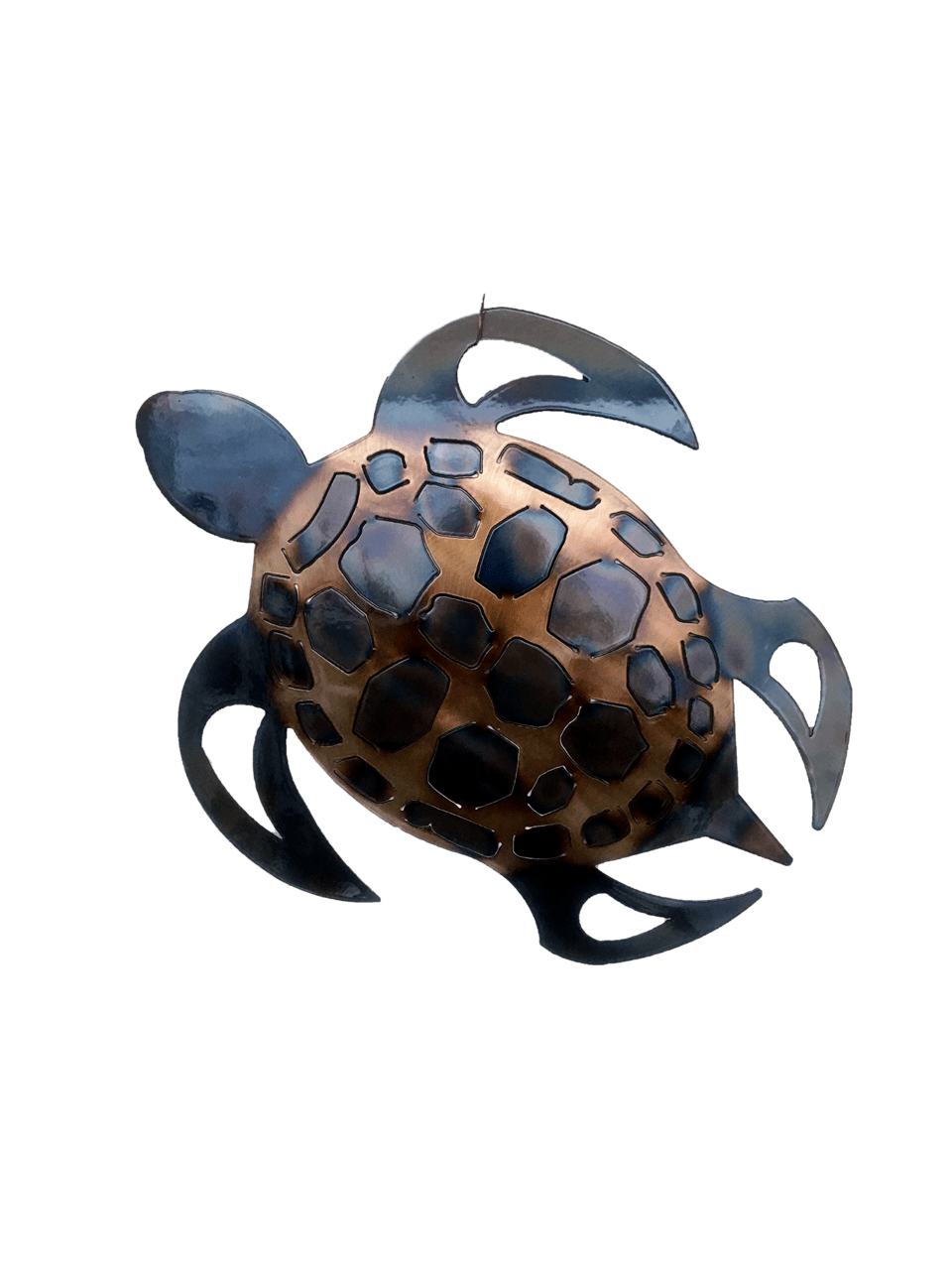 Sea turtle shellback large metal wall art clipart background