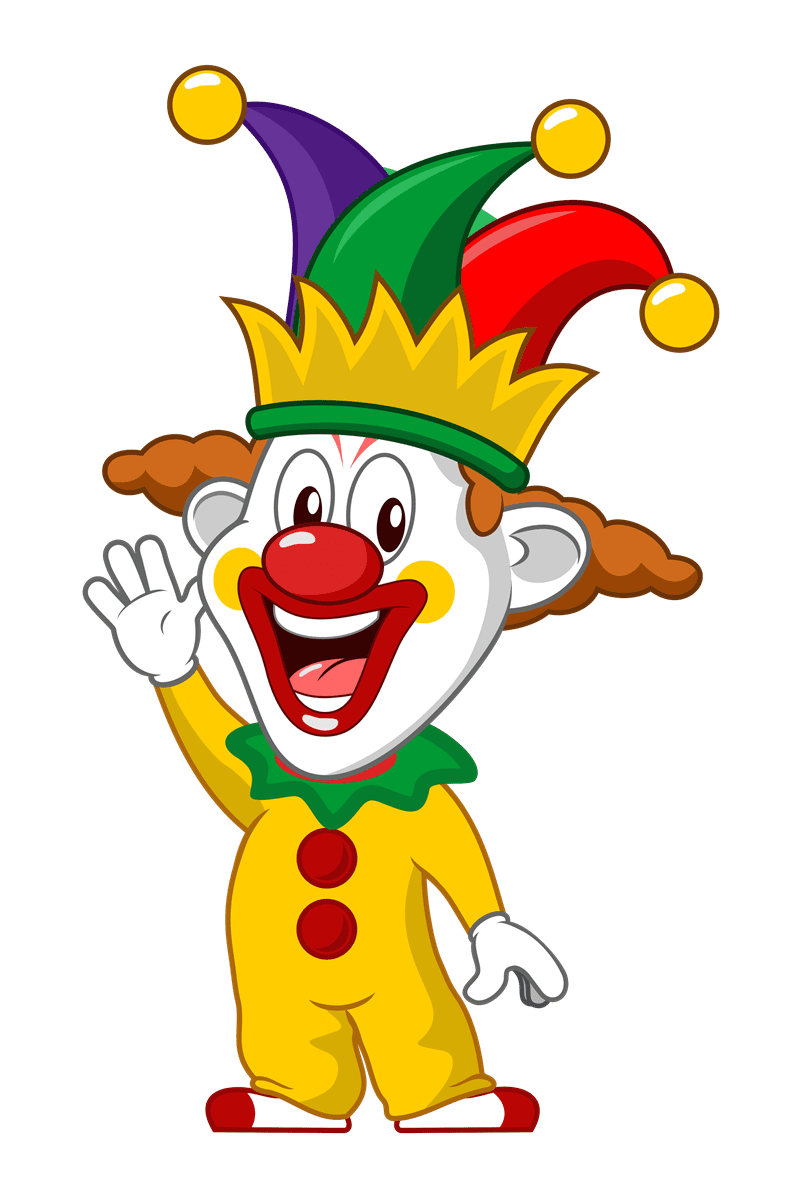 January clown clipart logo