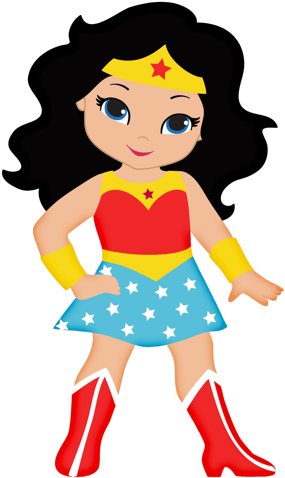 Cheerleader wonder woman baby clipart clip art