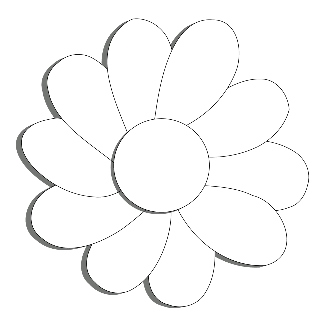 Flower black and white pin page clipart background