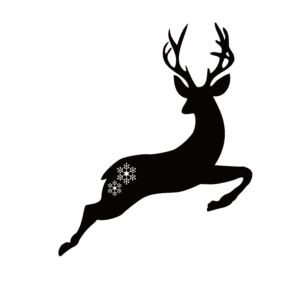 Deer christmas silhouettes clipart free