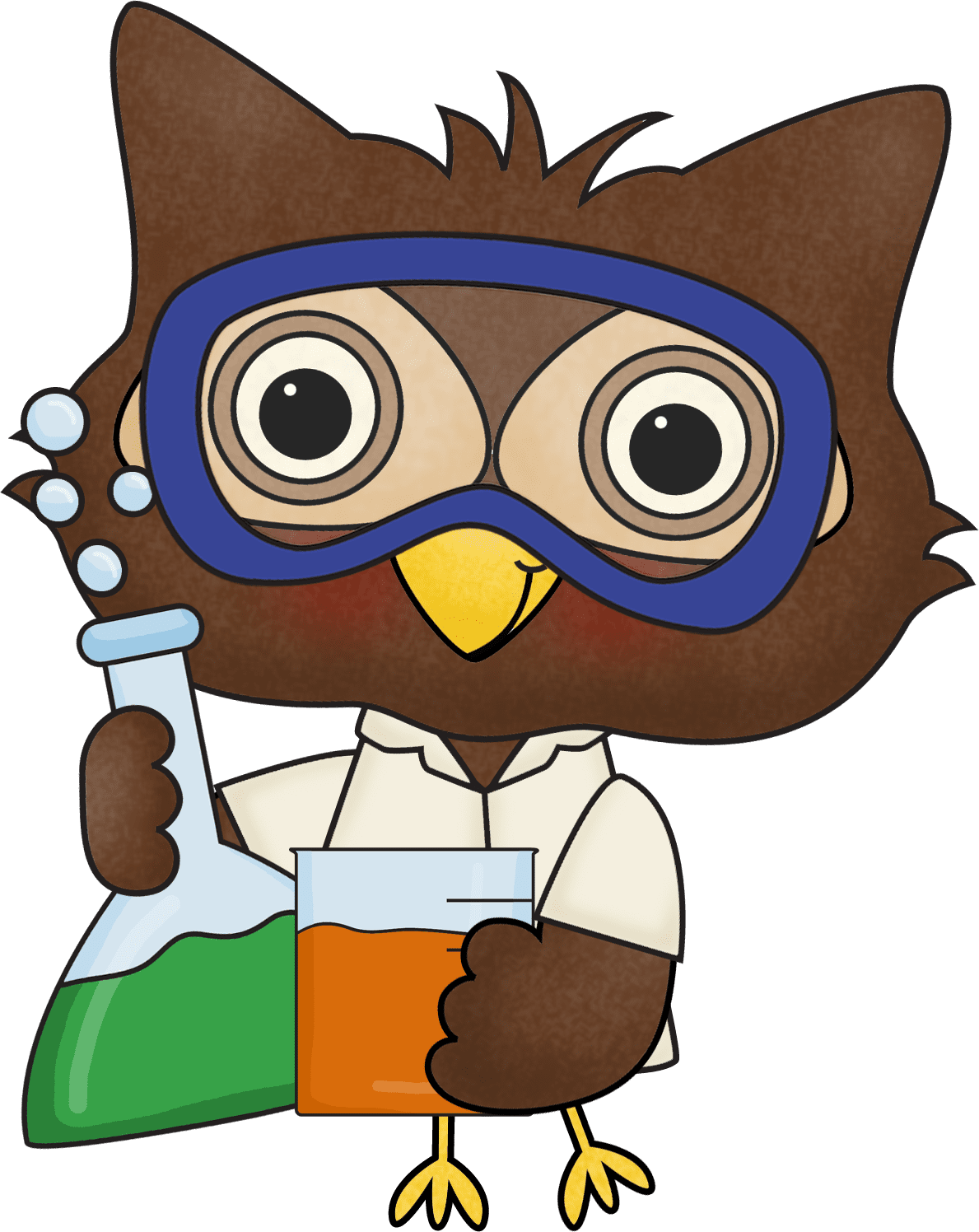 August image owl scientist clipart bird library science