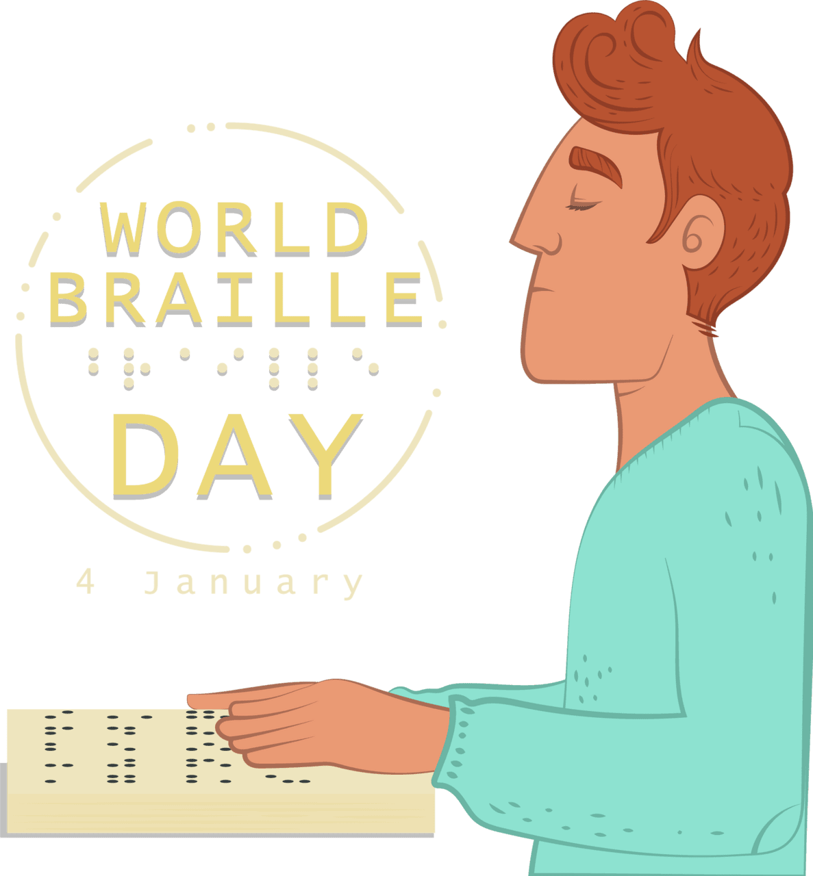 Th january world braille day clipart image