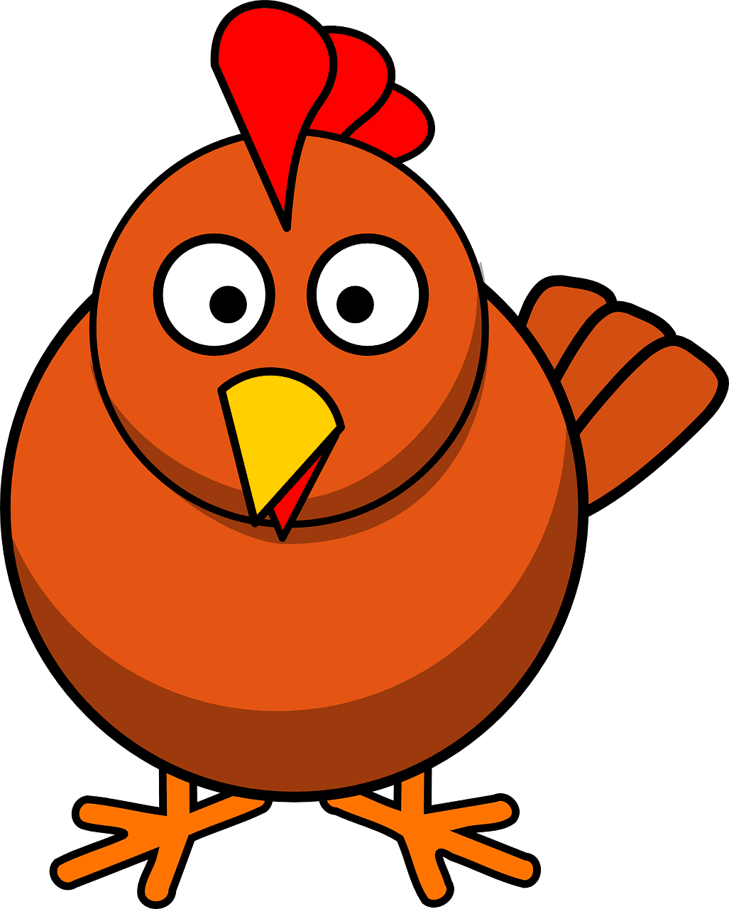 Chicken poultry animal vector graphic clipart 2