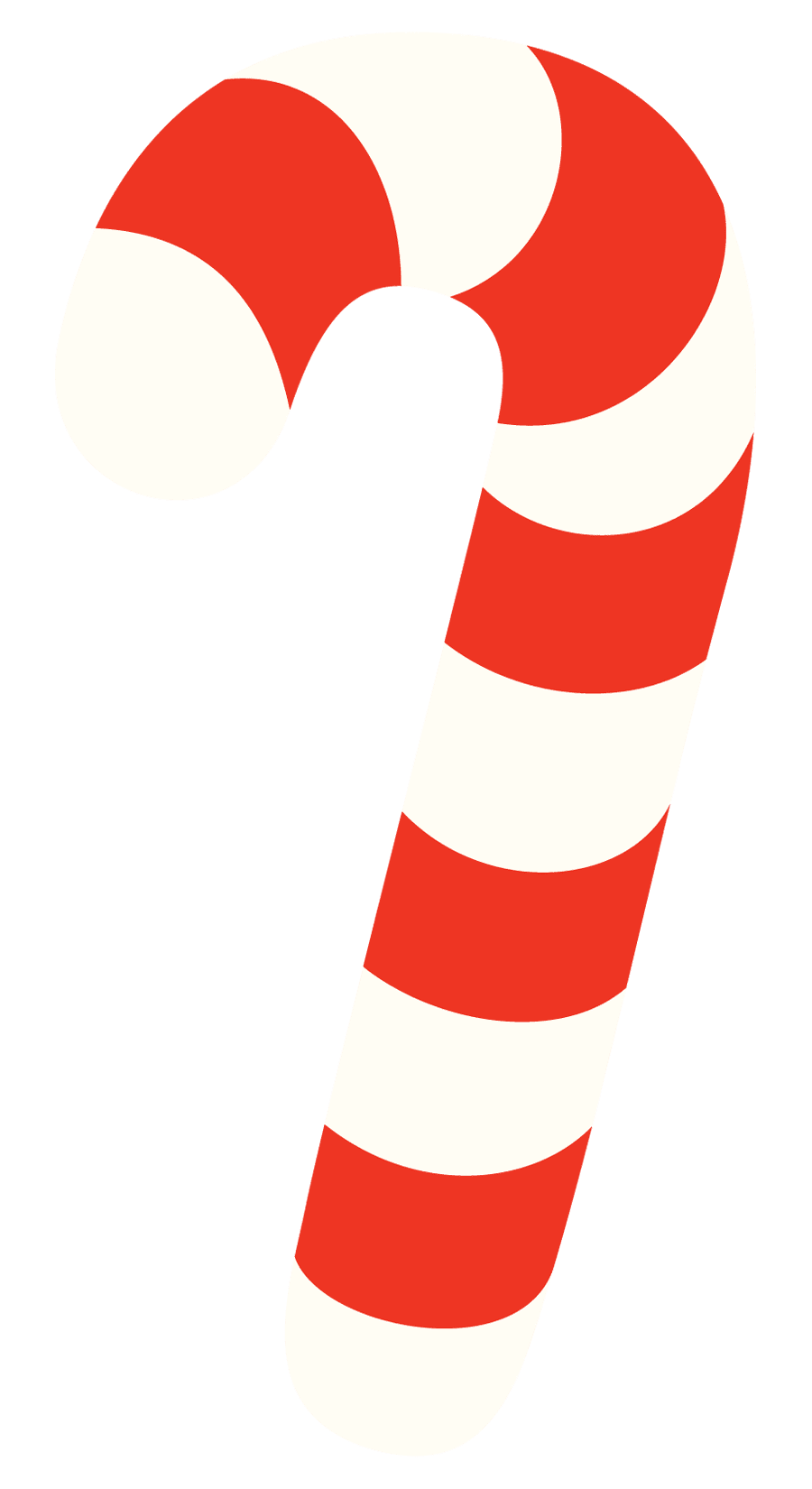 Striped christmas candy cane clipart transparent