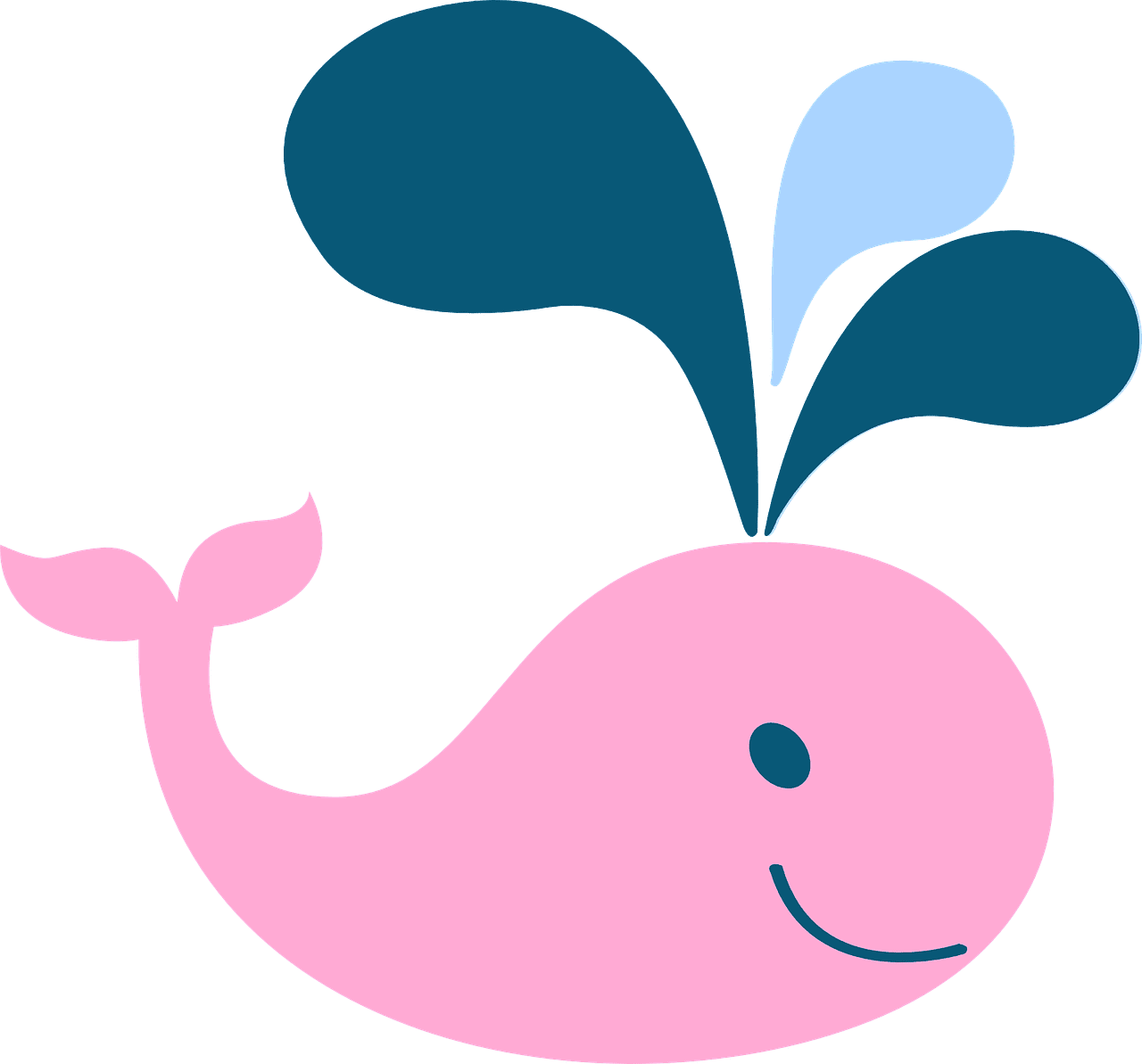 Water pink cute vector graphic clipart