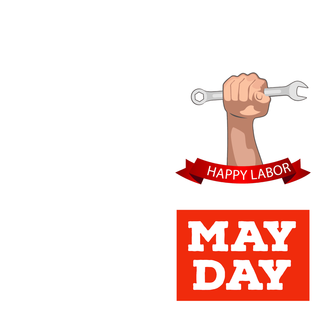 Labor day may facebook frame clipart vector